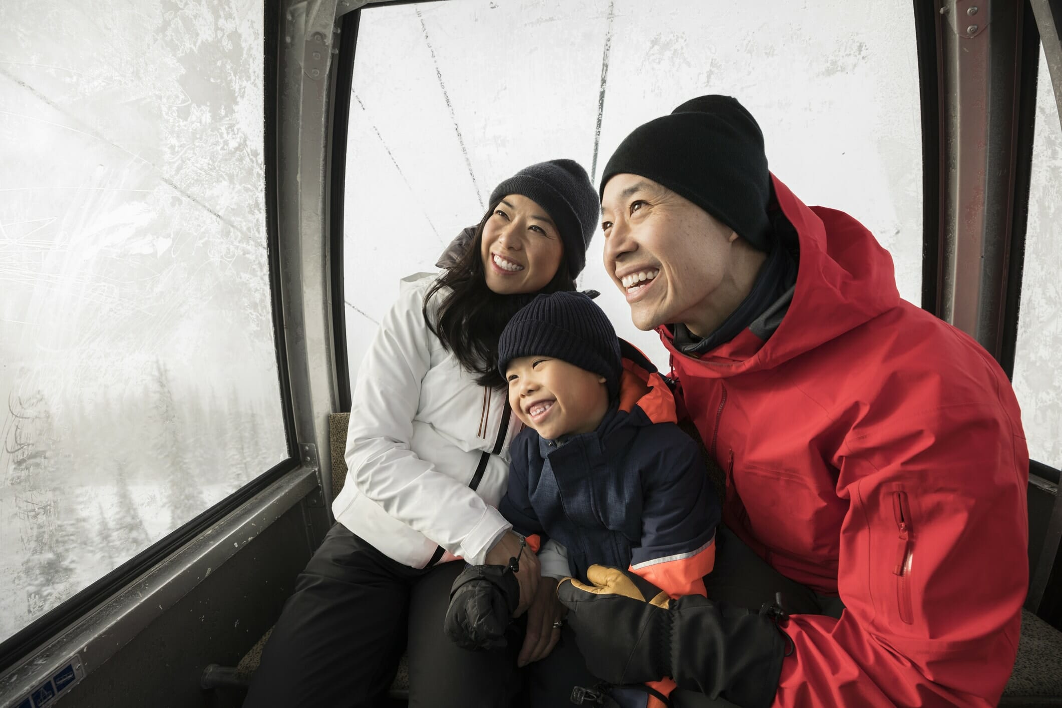 happy family that is able to check their credit