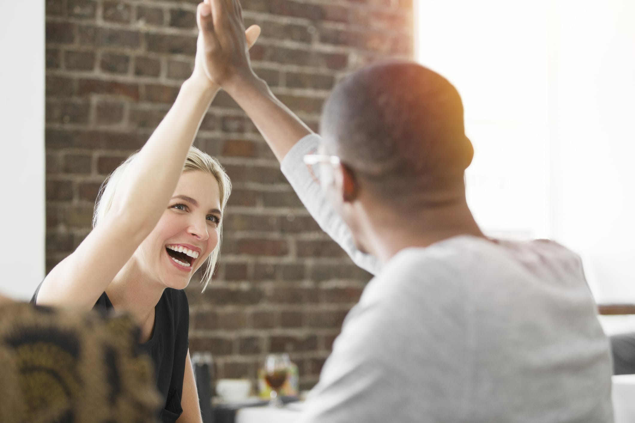 Happy people as they are getting a credit card with bad credit