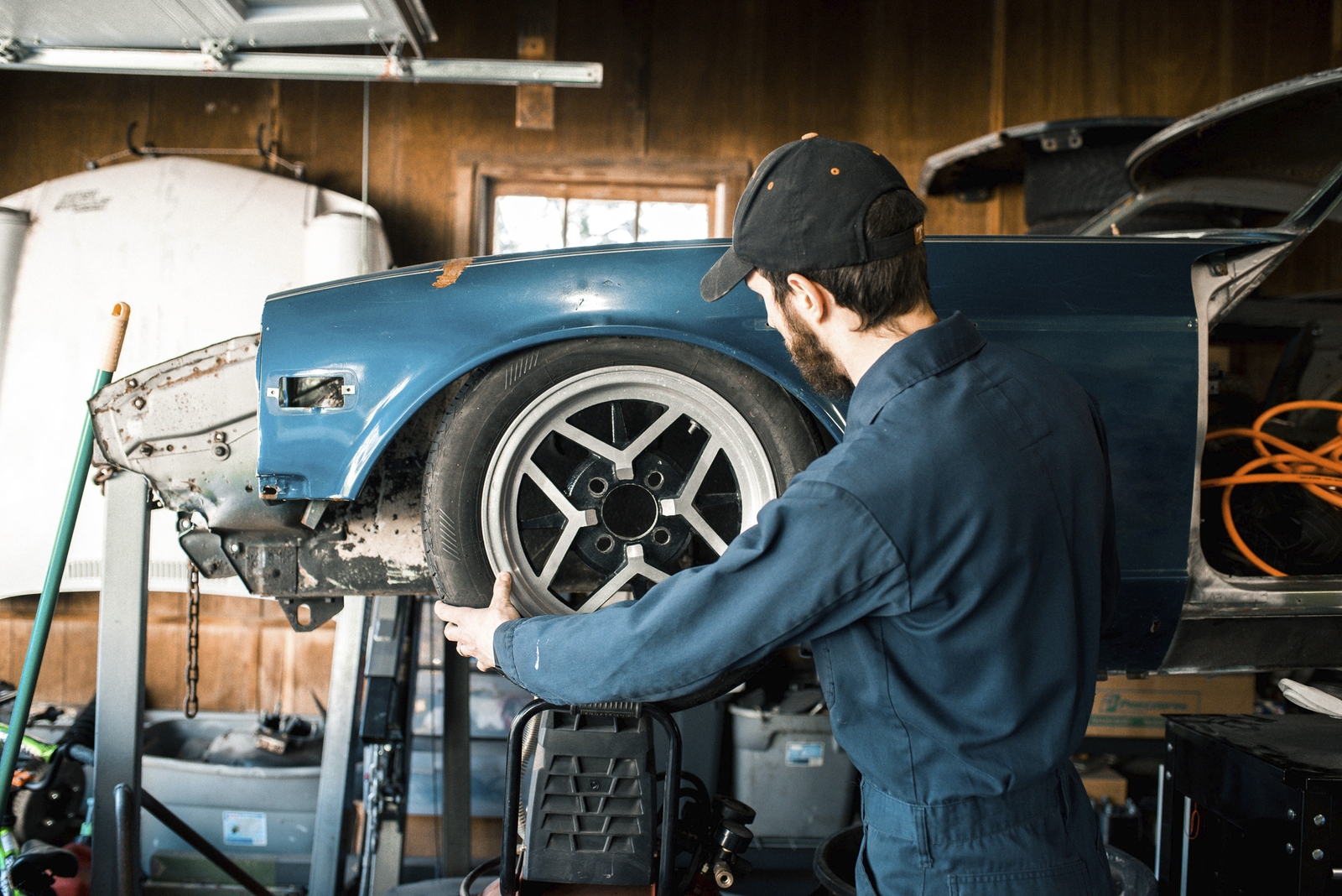 auto mechanic repairing a car