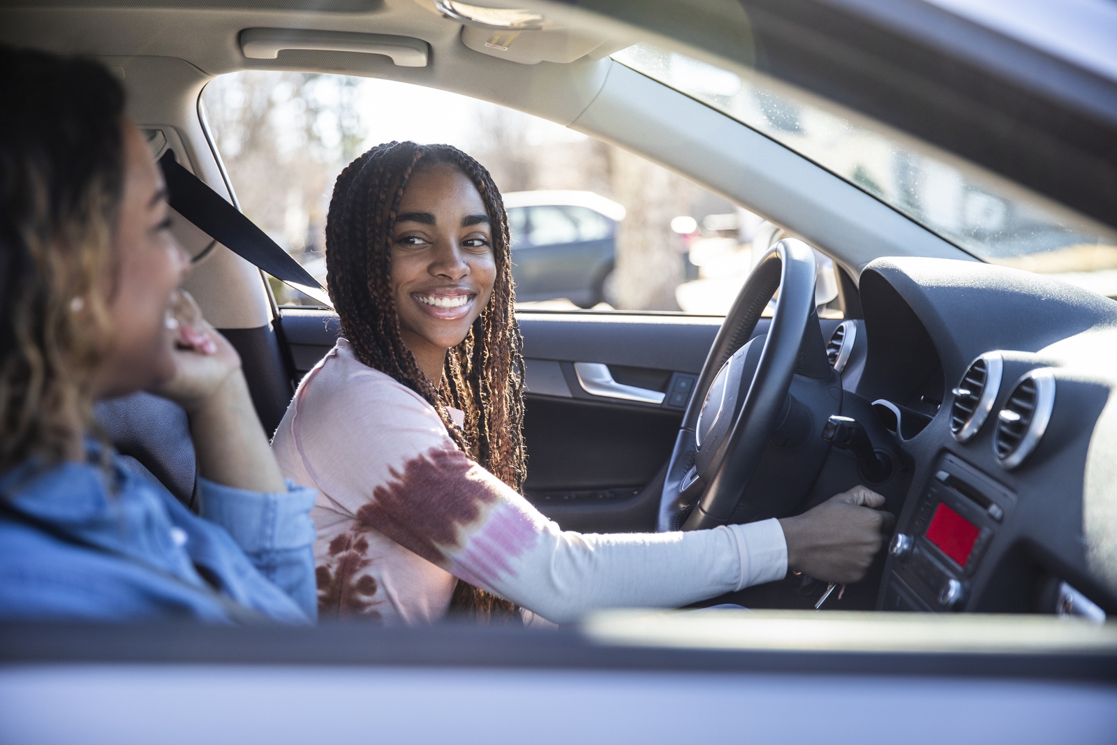 a daughter driving with her mother as the passenger and asking about driver's license points